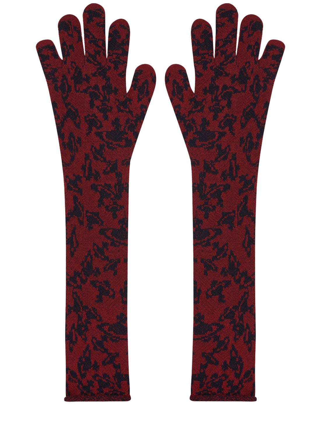 Vivienne Westwood Knitted Long Gloves In Red