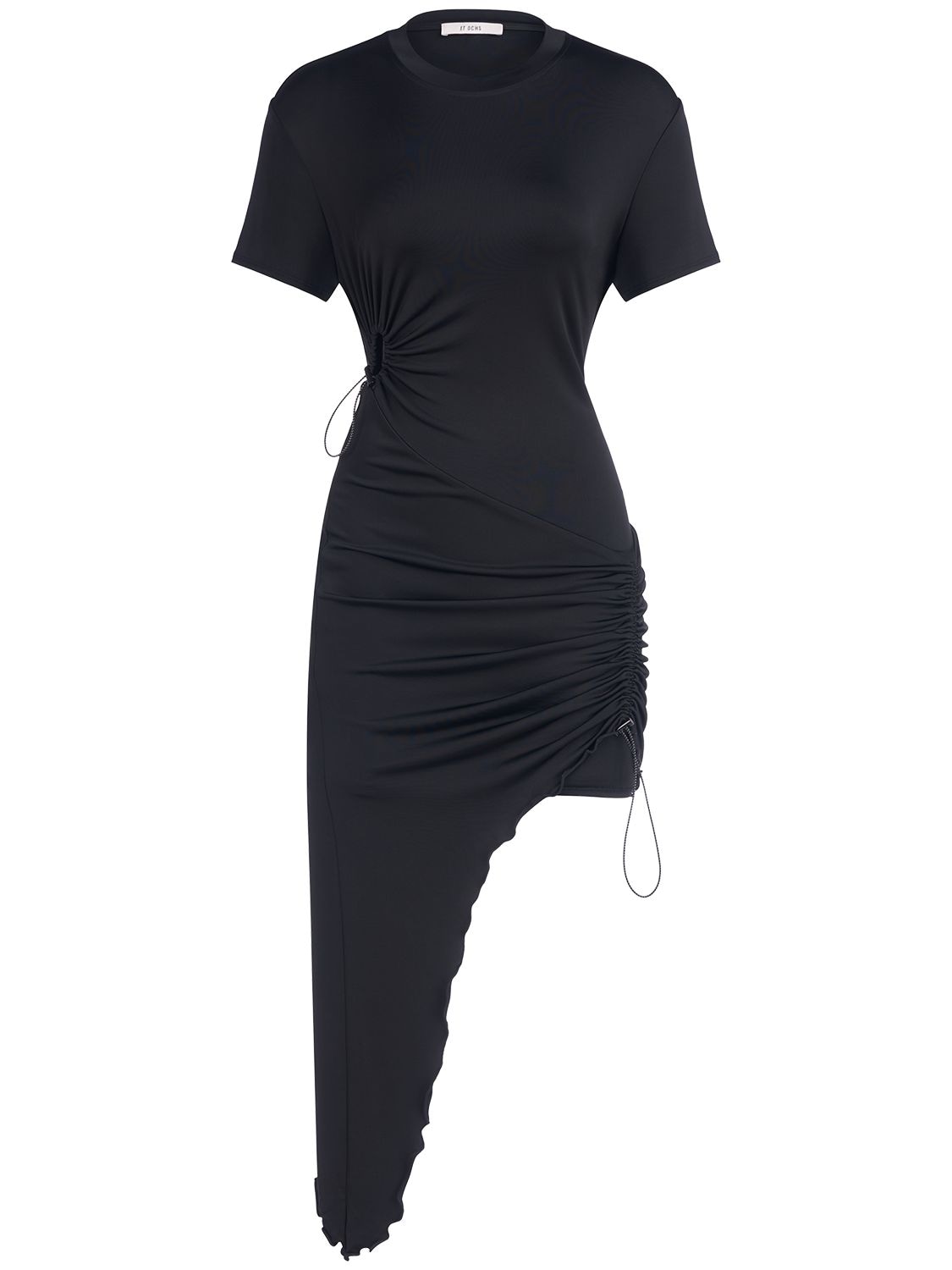 Image of Viscose Jersey Mini Dress W/drawstrings