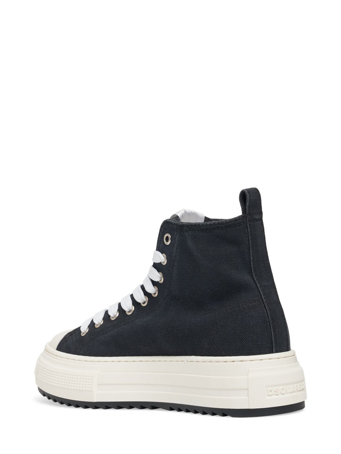 Shop Dsquared2 Berlin Canvas Sneakers In Black