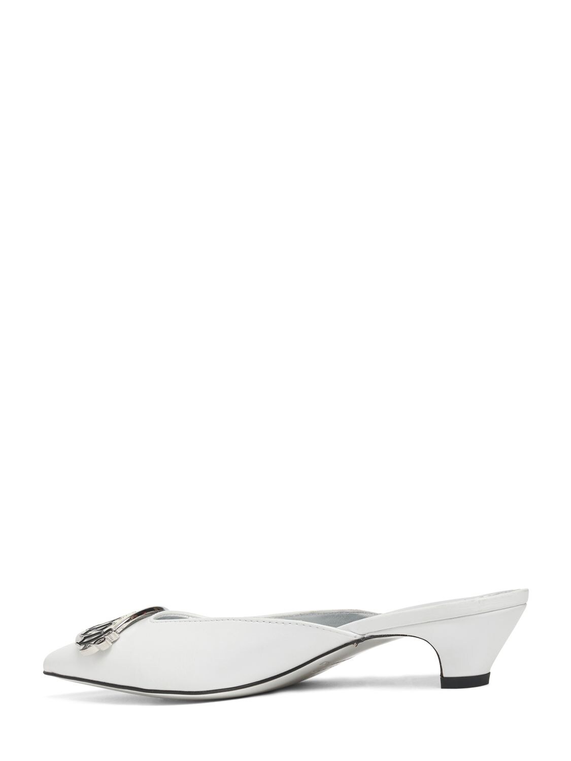 Shop Dsquared2 35mm Gothic Leather Mules In White