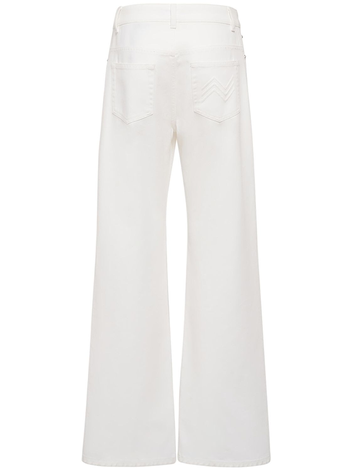 Shop Missoni Cotton Denim Wide Jeans In White
