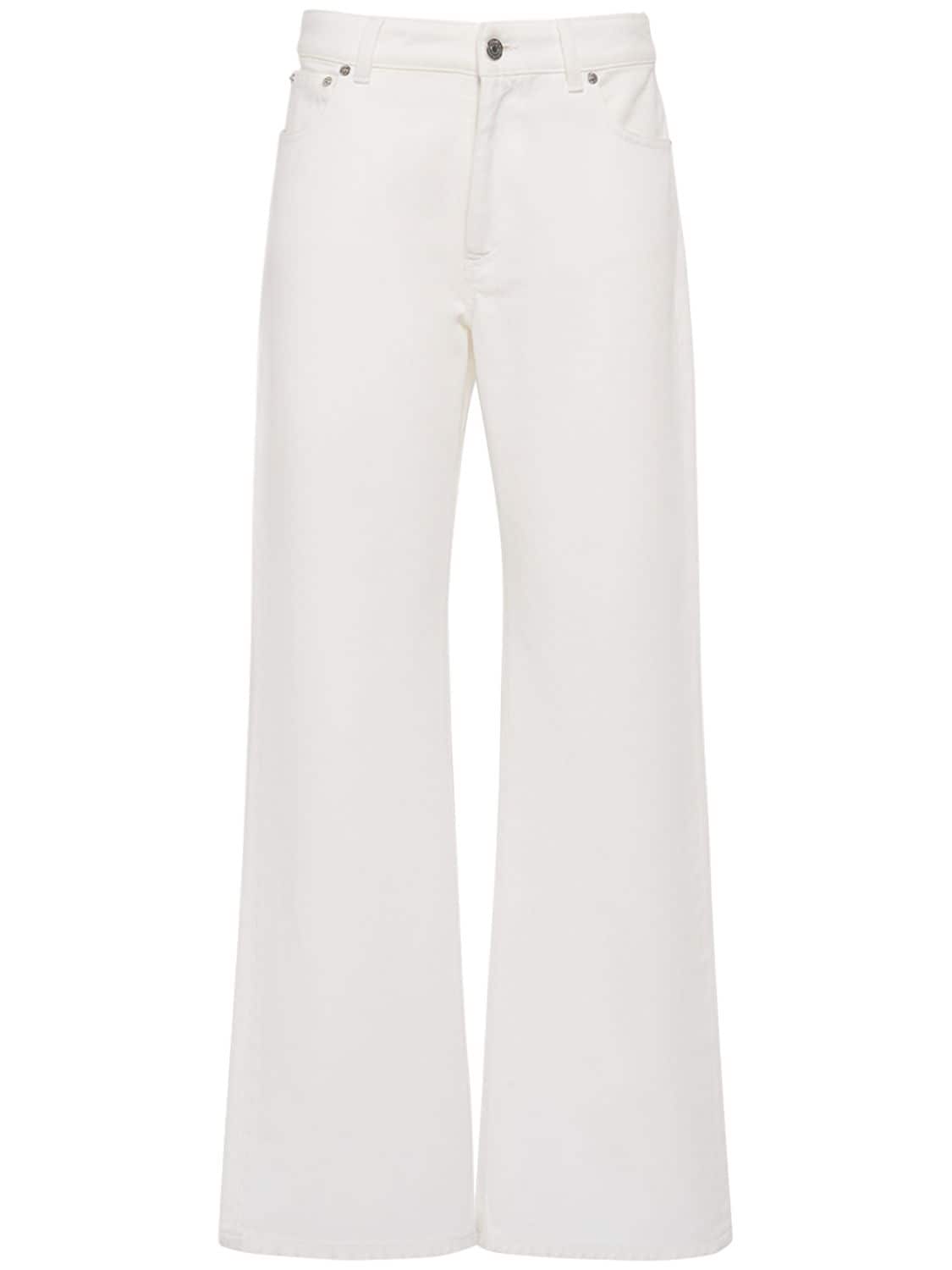 Missoni Cotton Denim Wide Jeans In White