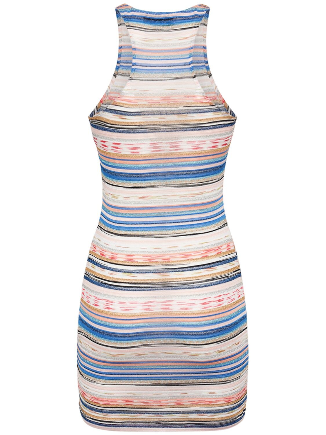 Shop Missoni Knit Lurex Mini Tank Dress In Multicolor