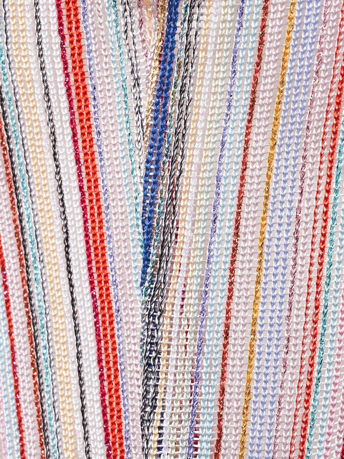 Shop Missoni Fringed Knit Halter Top In Multicolor