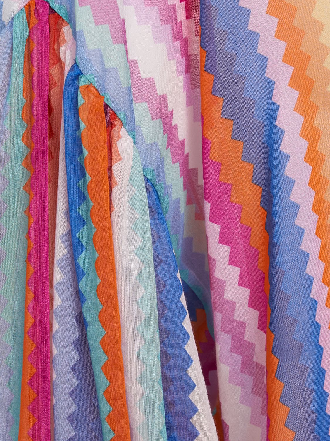 Shop Missoni Chevron Print Cotton & Silk Shirt In Multicolor