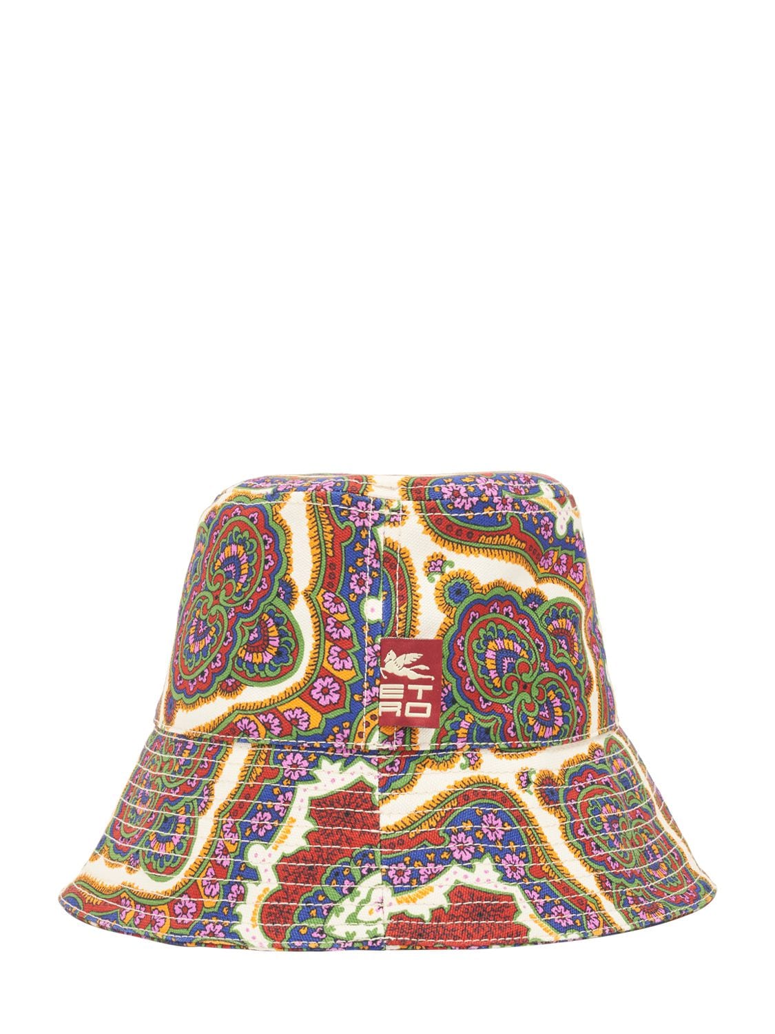 Shop Etro Printed Cotton Bucket Hat In Multicolor