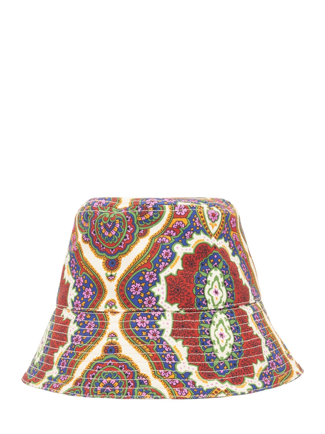 Shop Etro Printed Cotton Bucket Hat In Multicolor