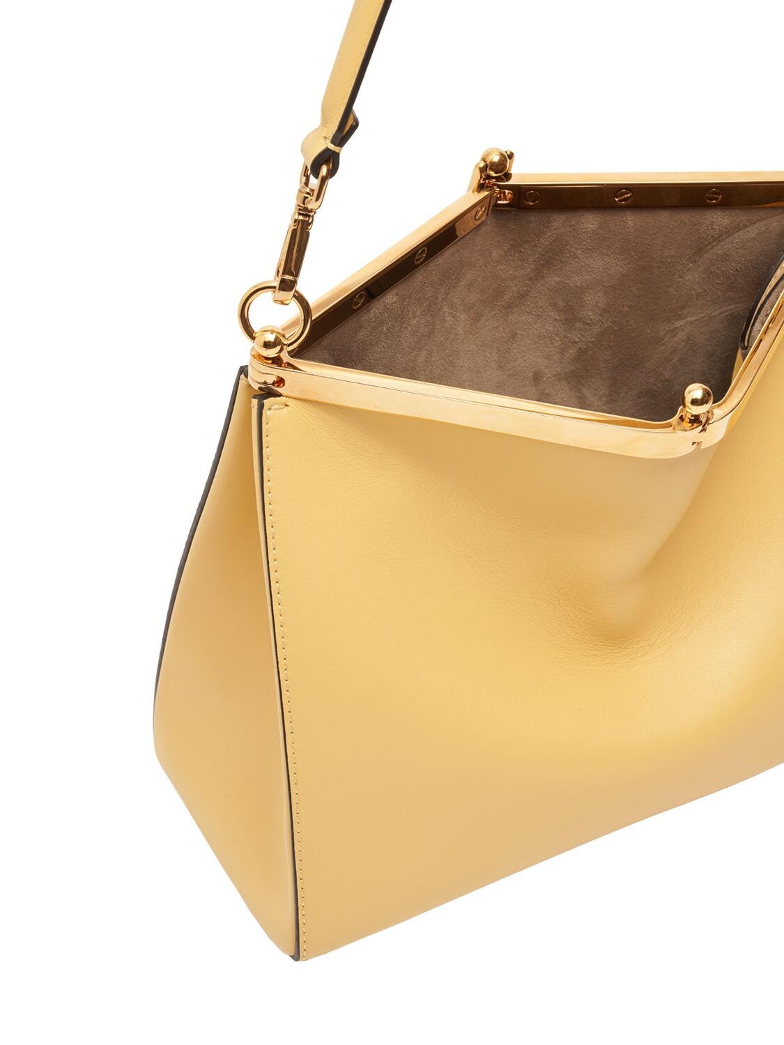 Shop Etro Medium Vela Leather Shoulder Bag In Yellow
