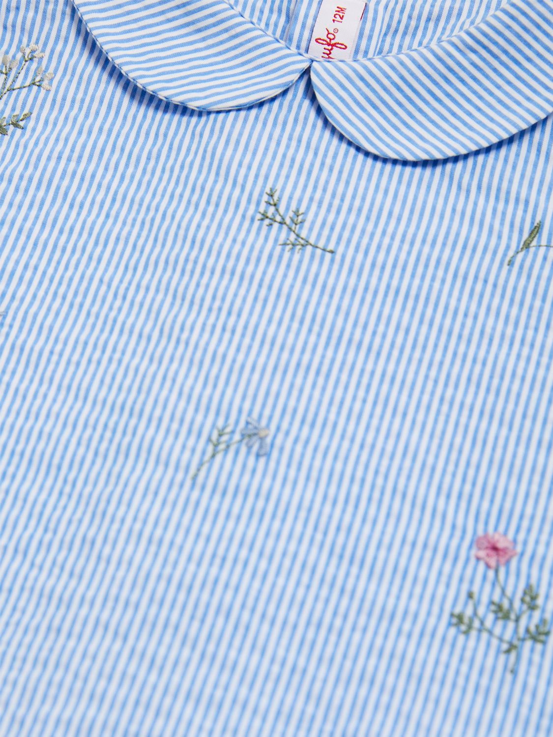 Shop Il Gufo Seersucker Shirt & Cotton Poplin Shorts In White,blue