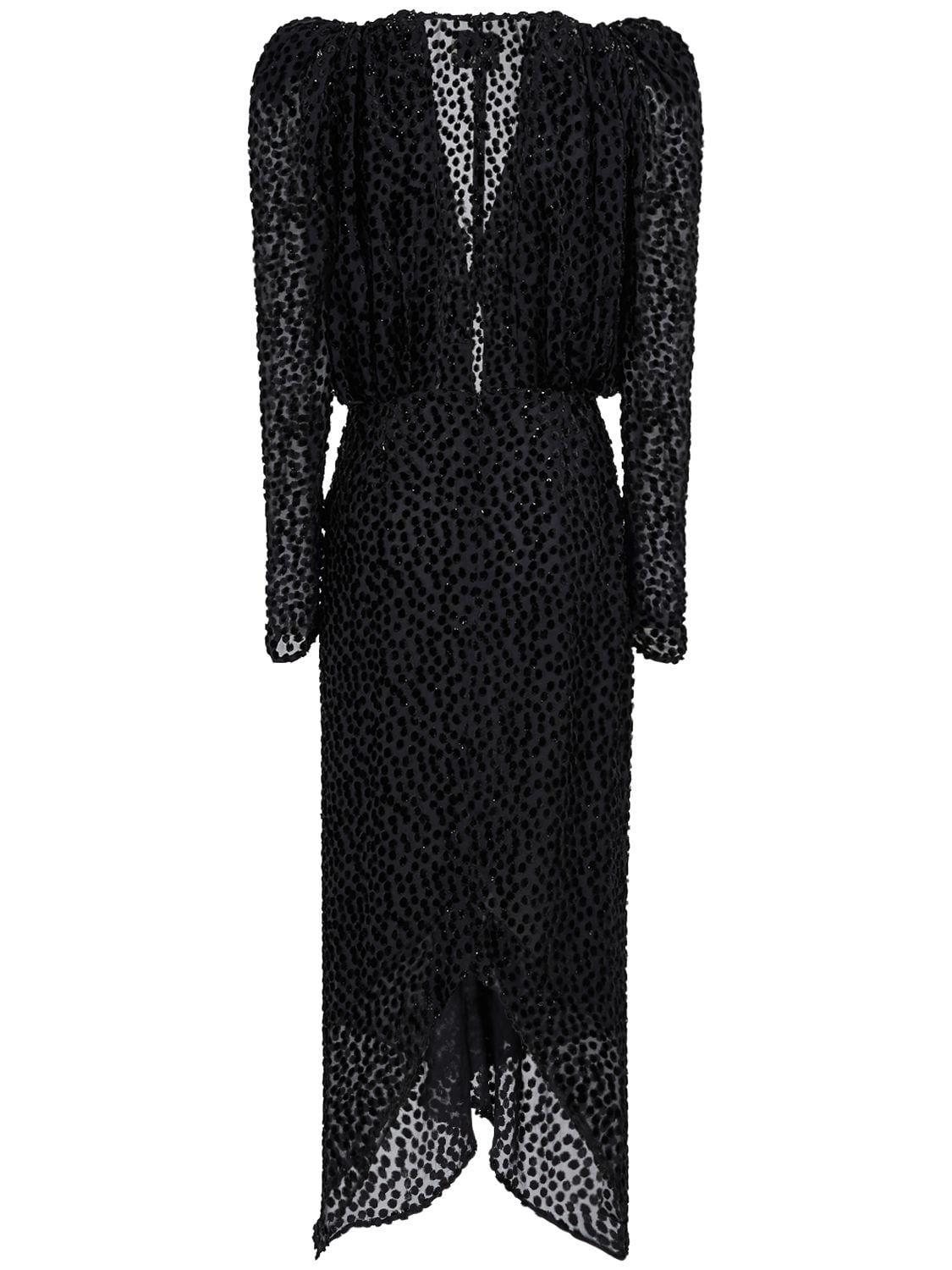 Shop Isabel Marant Maray Viscose & Silk Blend Midi Dress In Black