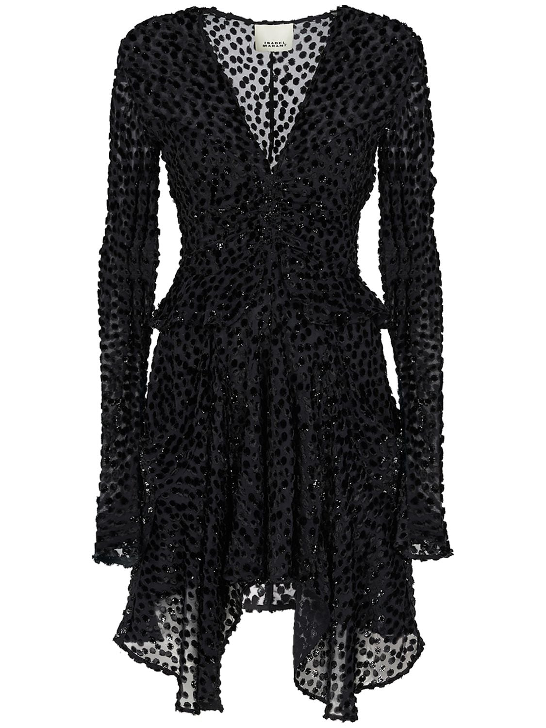 Isabel Marant Usmara Viscose & Silk Blend Mini Dress In Black