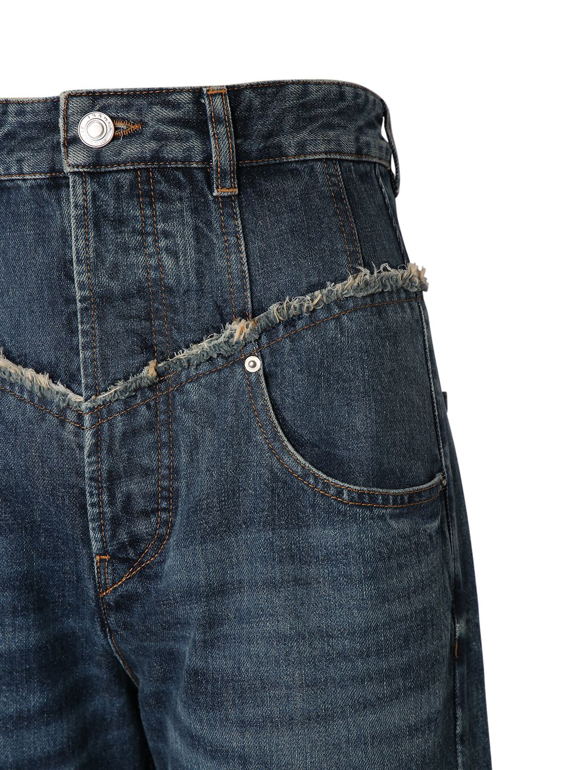 Shop Isabel Marant Noemie High Rise Denim Jeans In Blue