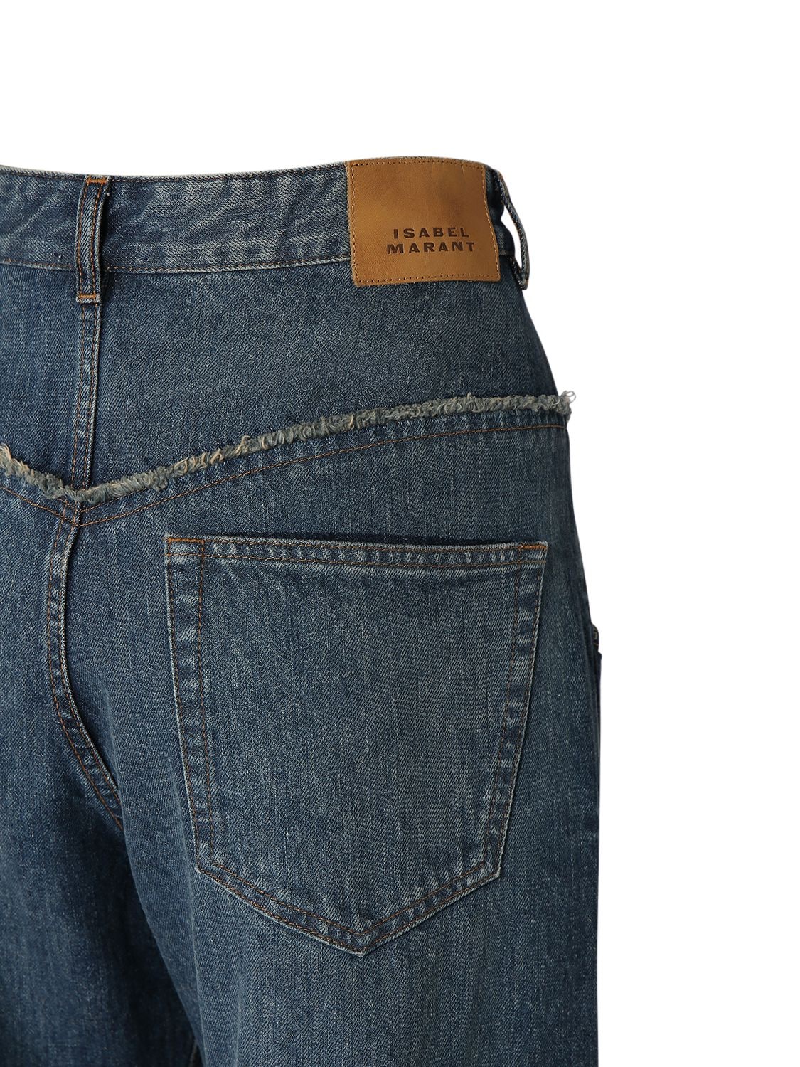 Shop Isabel Marant Noemie High Rise Denim Jeans In Blue