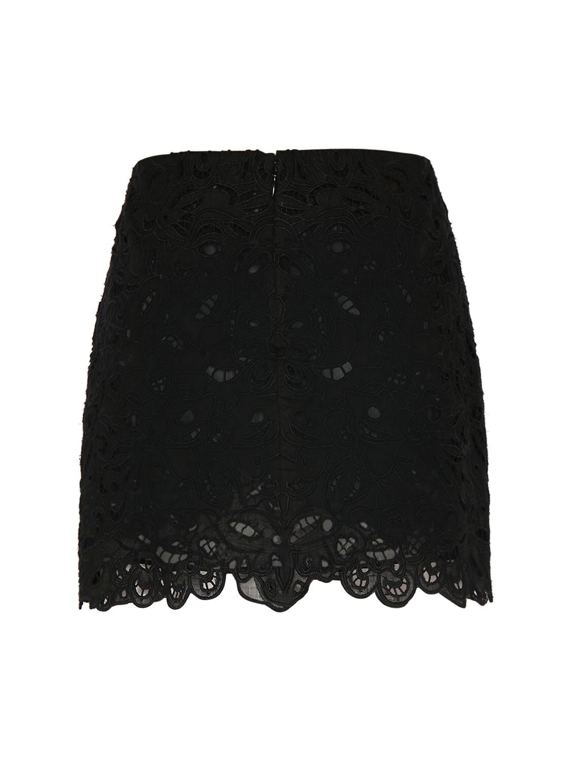 Shop Isabel Marant Dina Lace Mini Skirt In Black