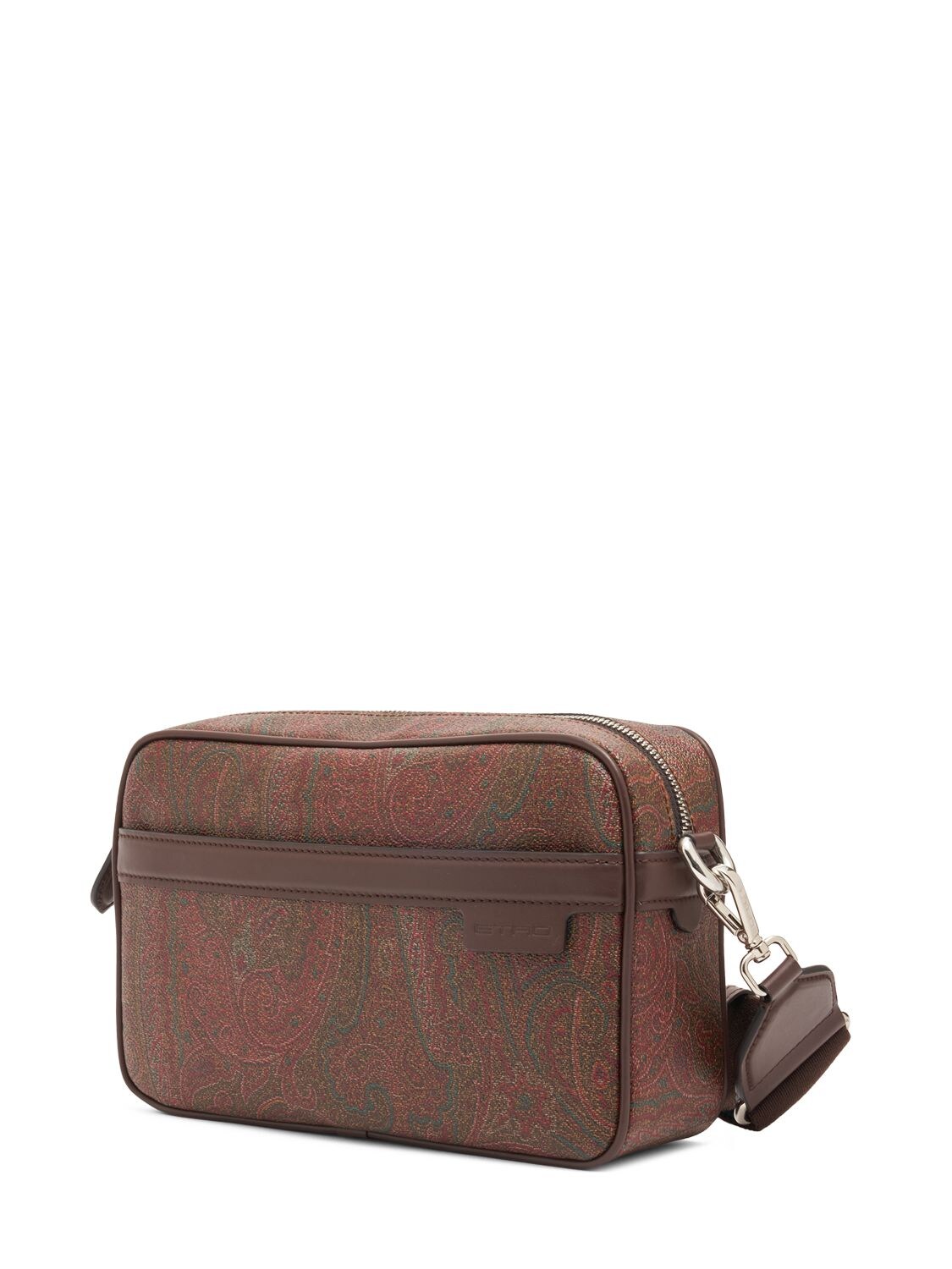 Shop Etro Paisley Cotton Camera Bag In Brown