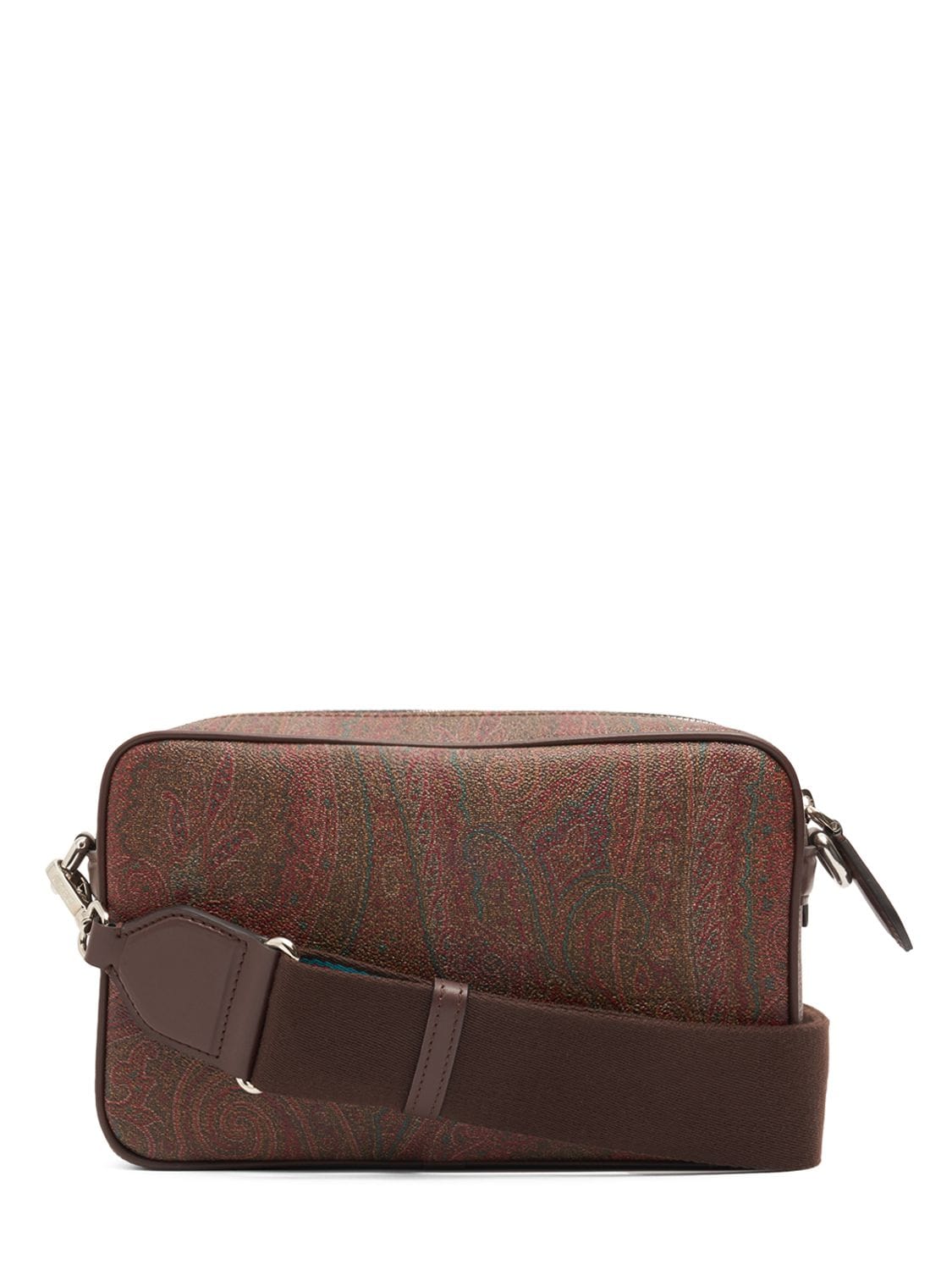 Shop Etro Paisley Cotton Camera Bag In Brown
