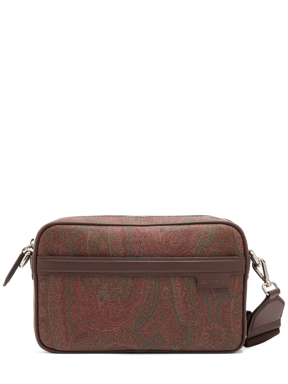 Etro Paisley Cotton Camera Bag In Brown