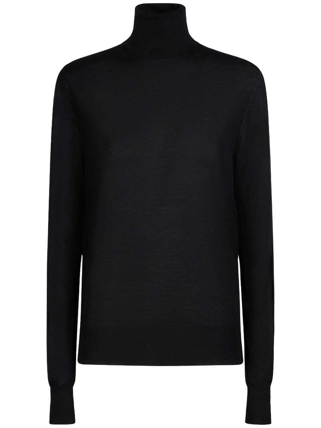 Shop The Row Eva Cashmere Knit Turtleneck Top In Black