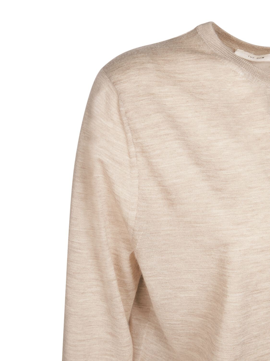 Shop The Row Exeter Cashmere Knit Crewneck Sweater In Sand