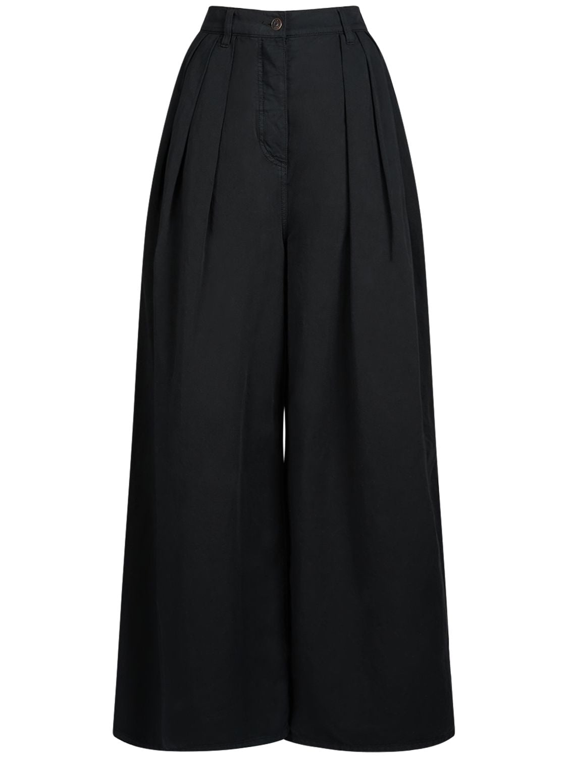 The Row Criselle Pleated Wide-leg Jeans In Black