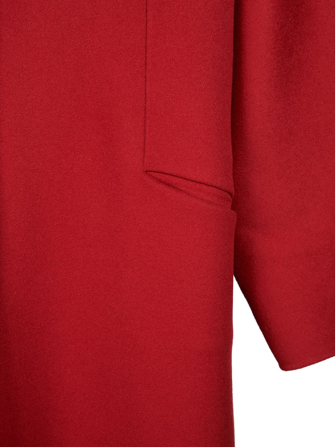 Shop The Row Priske Brushed Cashmere Collarless Coat In Red