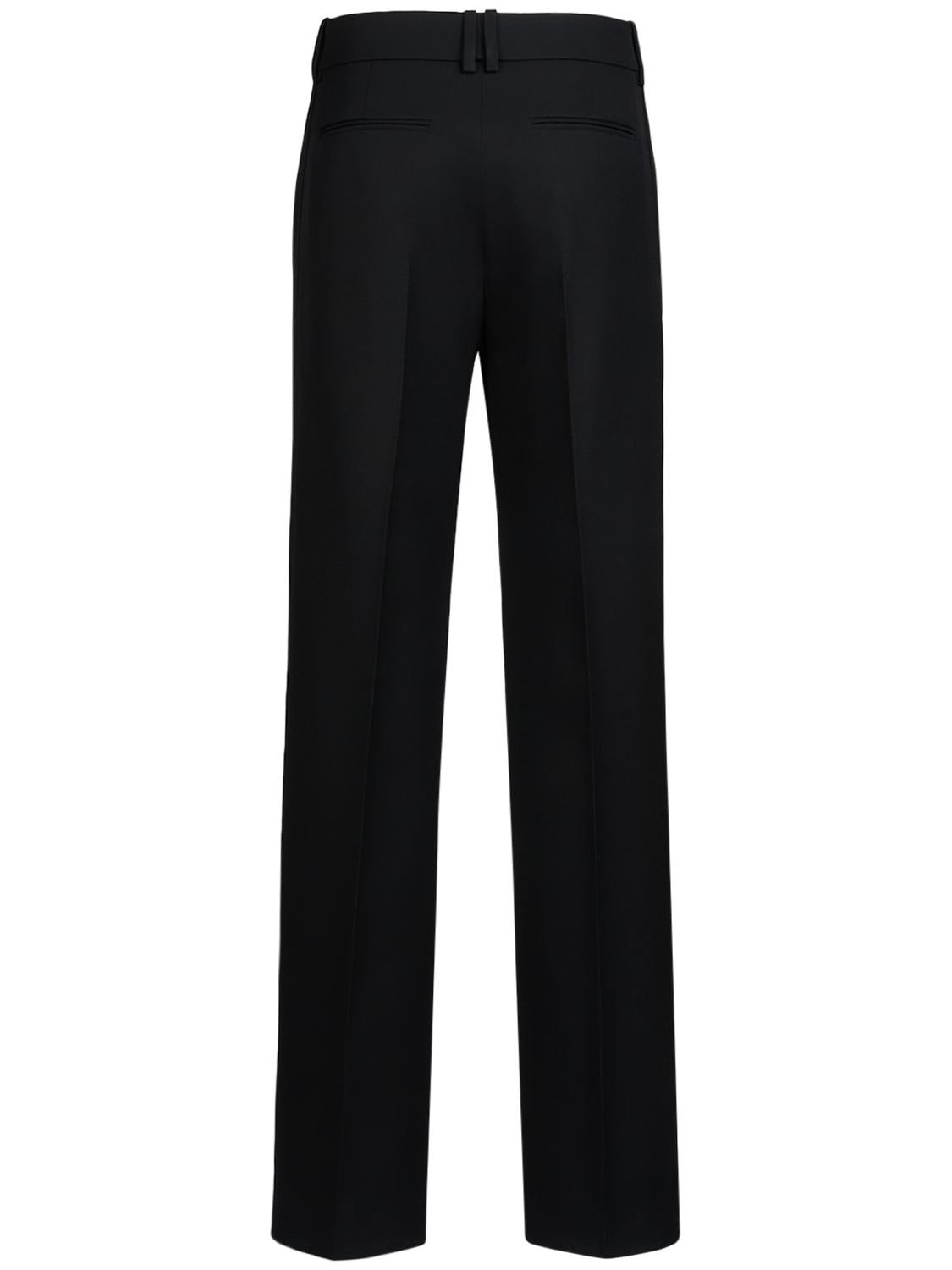 Shop The Row Bremy Mid Waist Wool Straight Pants In Black