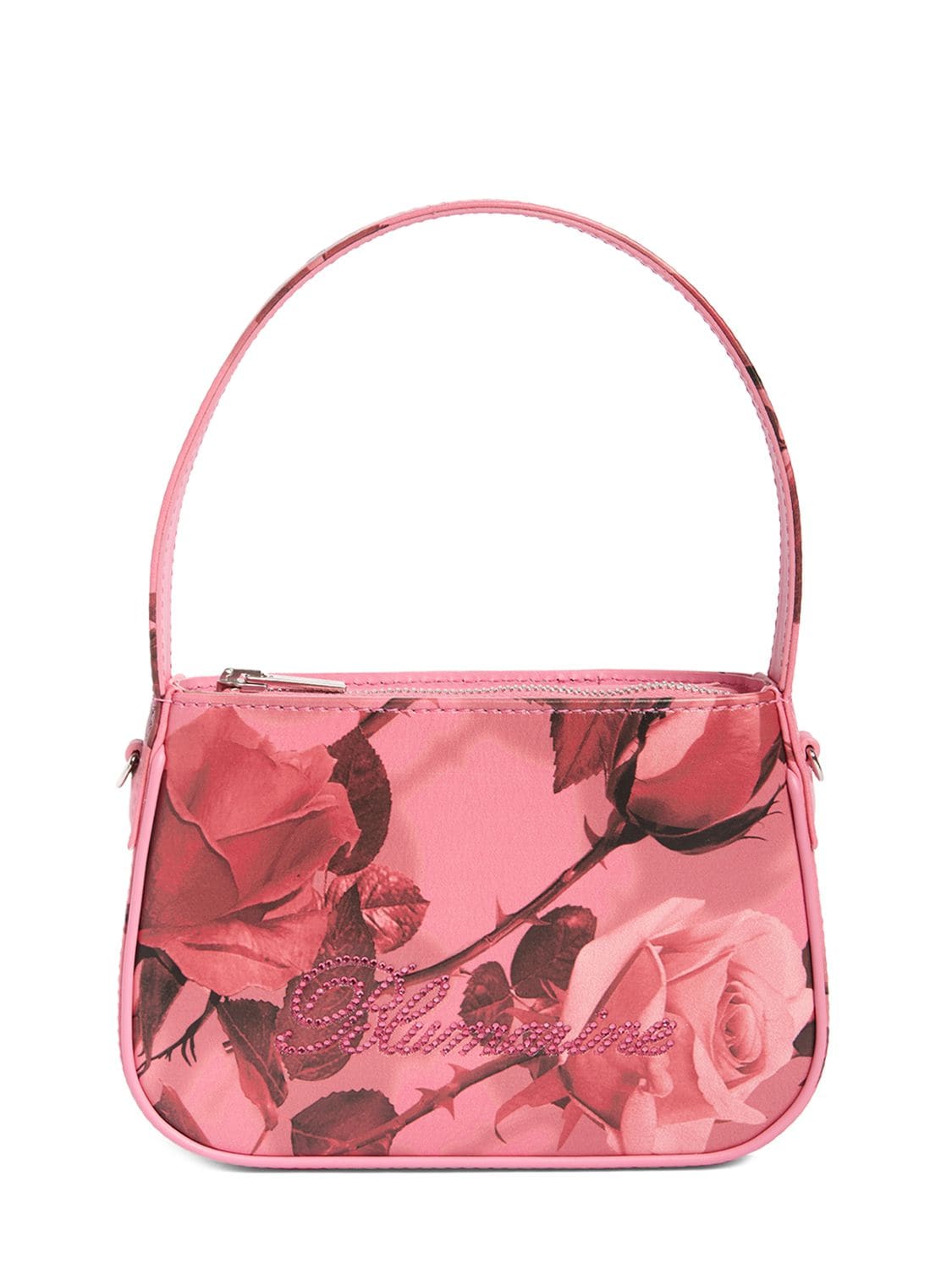 Blumarine St. Rose Napa Leather Top Handle Bag In Pink,bunt