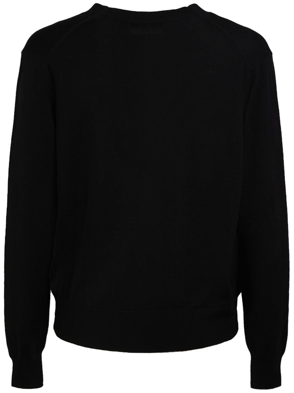 Shop Ami Alexandre Mattiussi Logo Wool Tricot Cardigan In Black