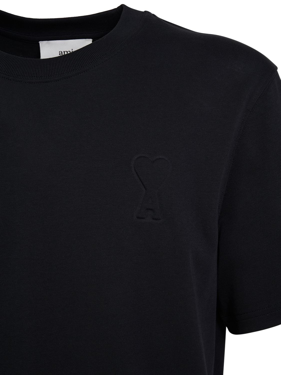 Shop Ami Alexandre Mattiussi Adc Cotton T-shirt In Black