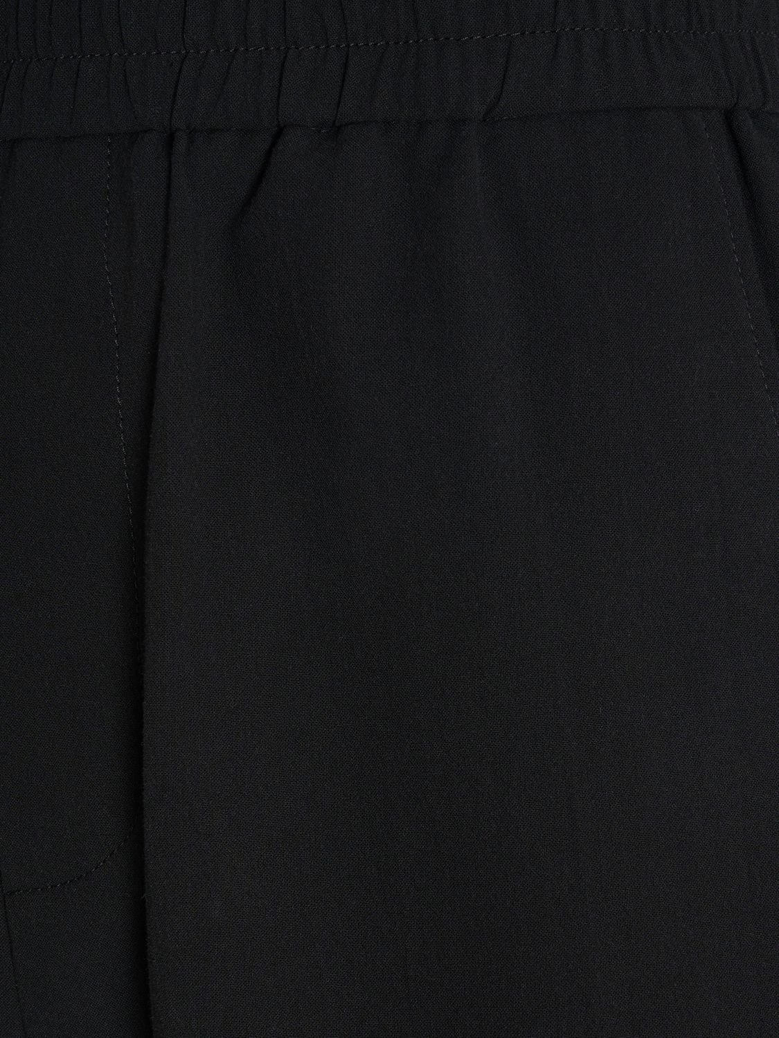 Shop Ami Alexandre Mattiussi Cotton Crepe Bermuda Shorts In Black