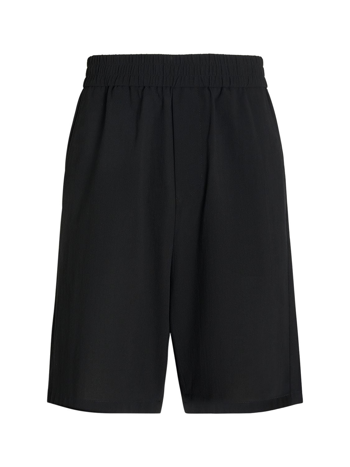 Image of Cotton Crepe Bermuda Shorts