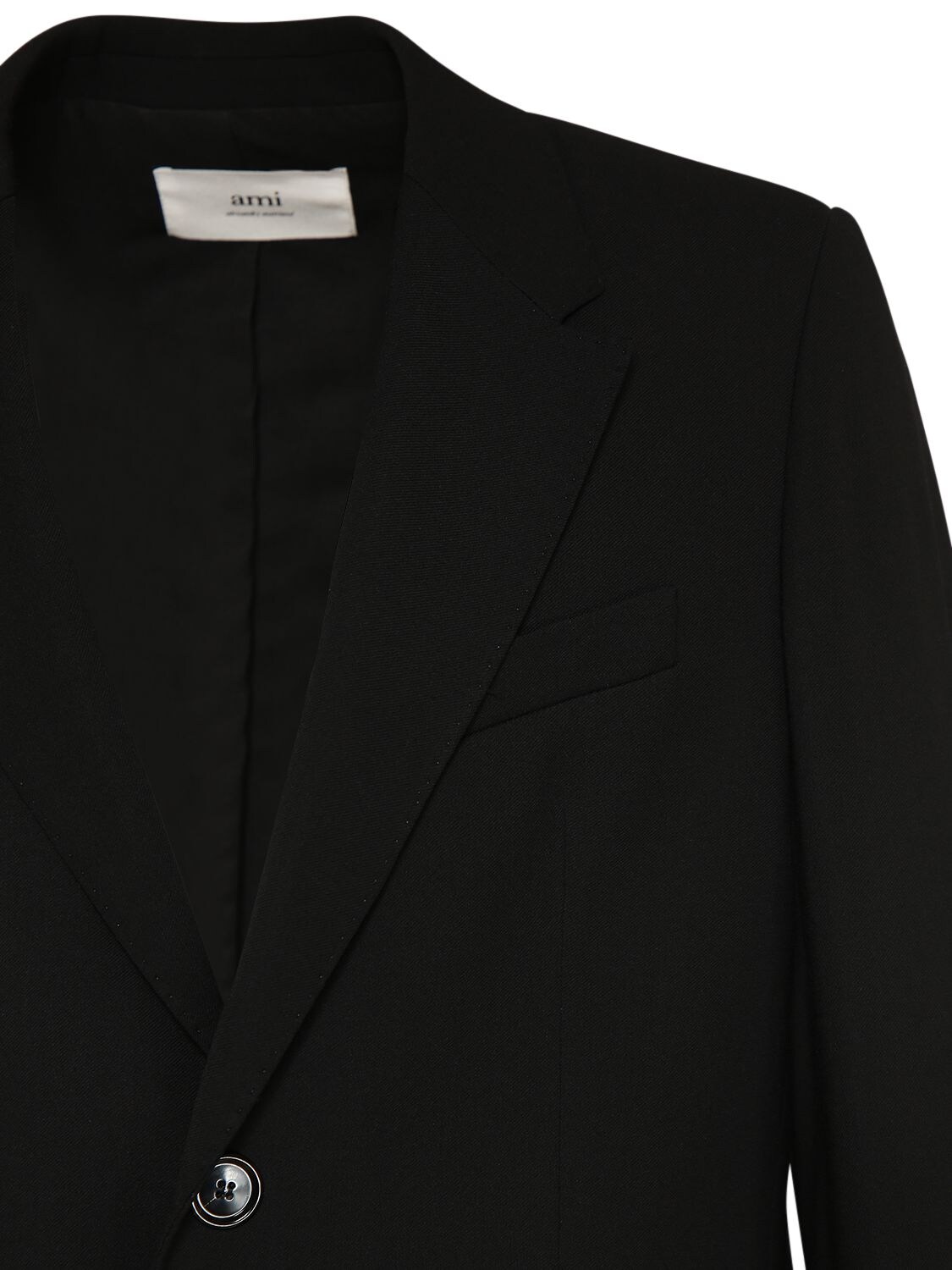 AMI ALEXANDRE MATTIUSSI WOOL BLEND TWILL BLAZER 