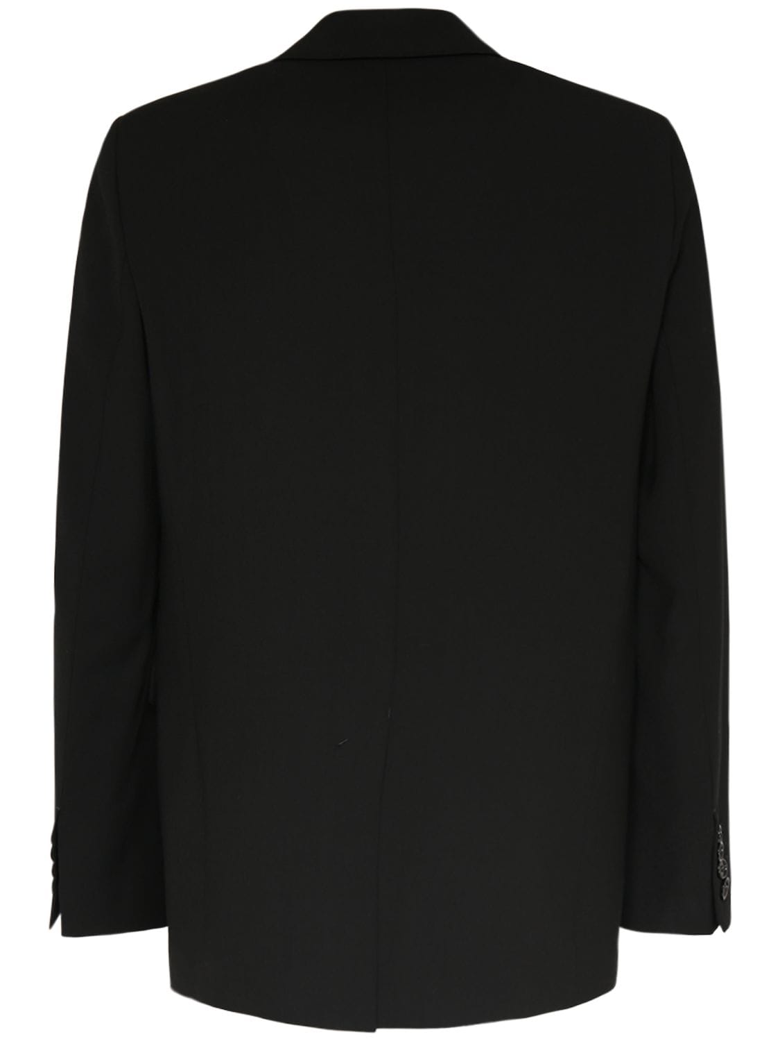 Shop Ami Alexandre Mattiussi Wool Blend Twill Blazer In Black