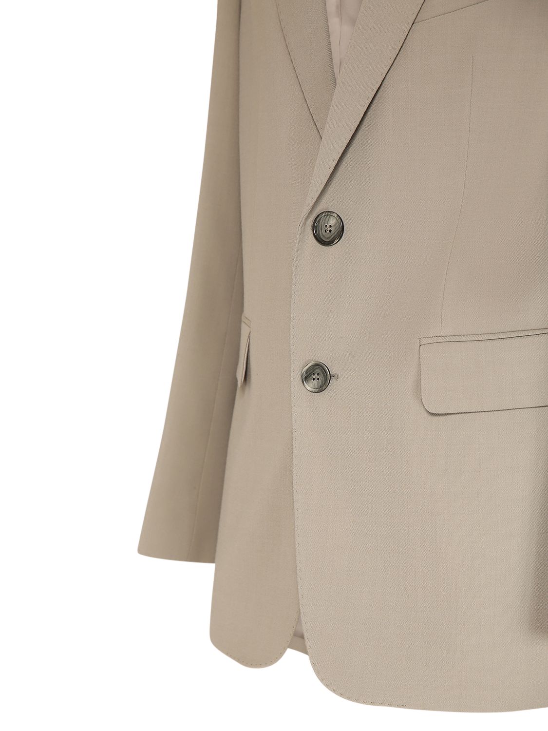 Shop Ami Alexandre Mattiussi Wool Blend Twill Blazer In Light Taupe