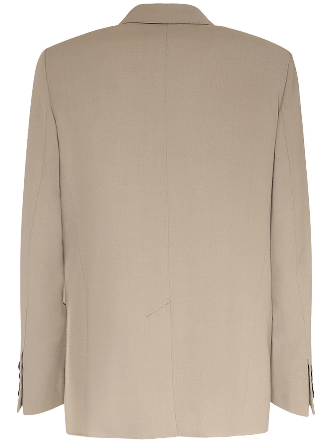 Shop Ami Alexandre Mattiussi Wool Blend Twill Blazer In Light Taupe