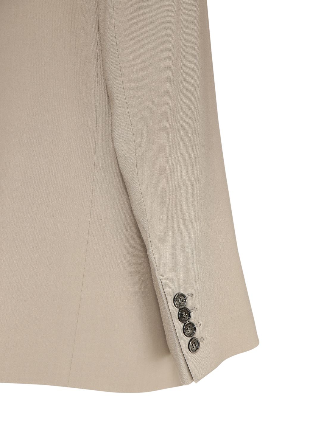 Shop Ami Alexandre Mattiussi Wool Blend Twill Blazer In Light Taupe