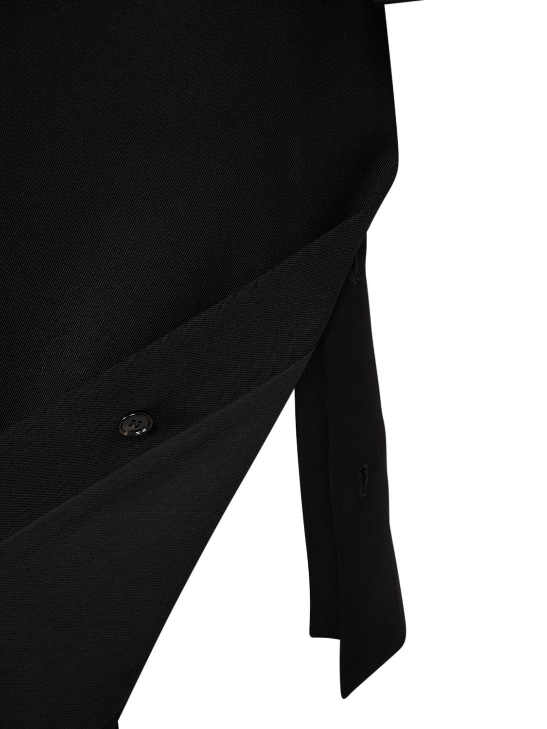 Shop Ami Alexandre Mattiussi Double Breast Wool Gabardine Coat In Black