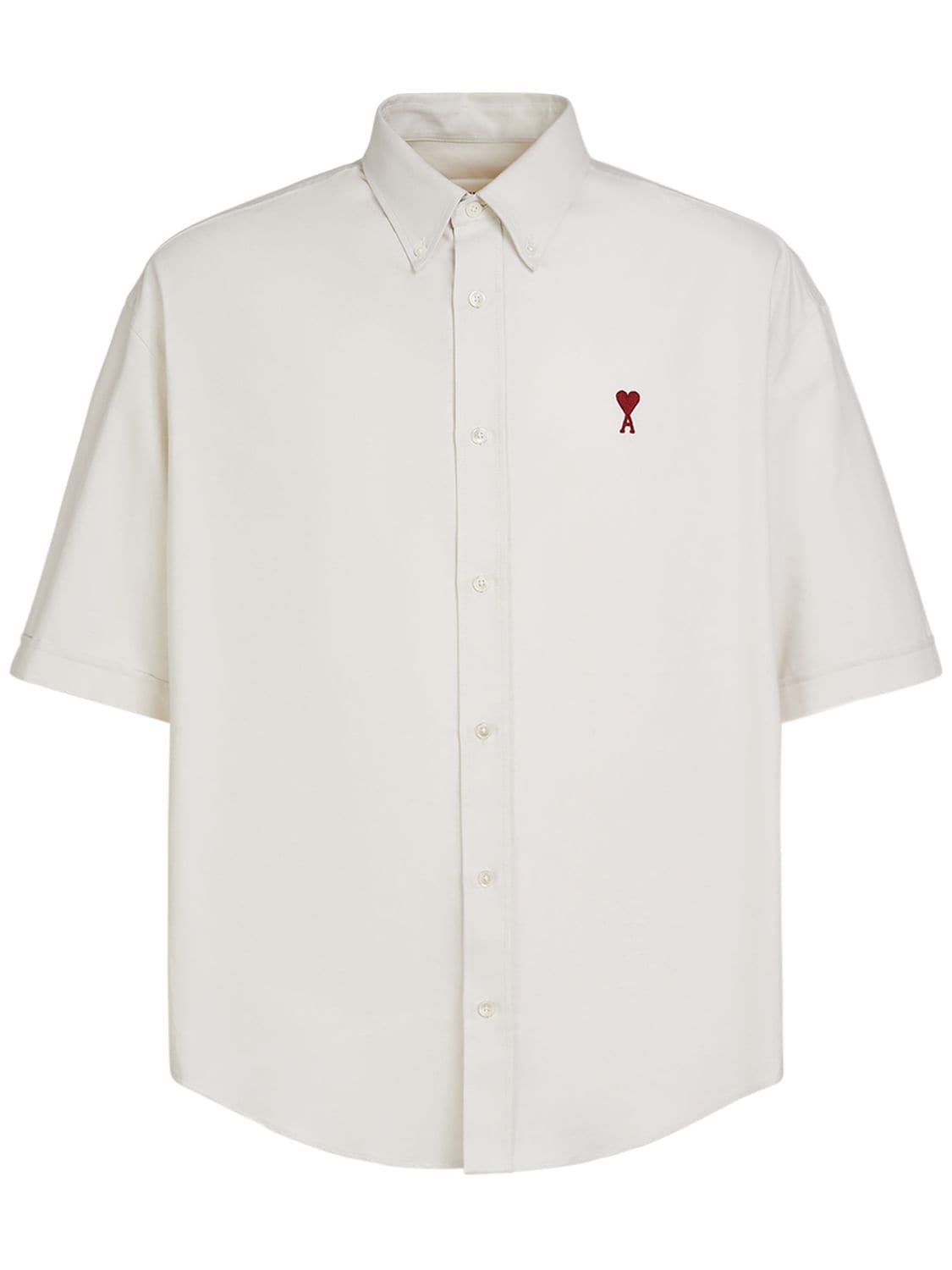 Image of Boxy Cotton Oxford Shirt