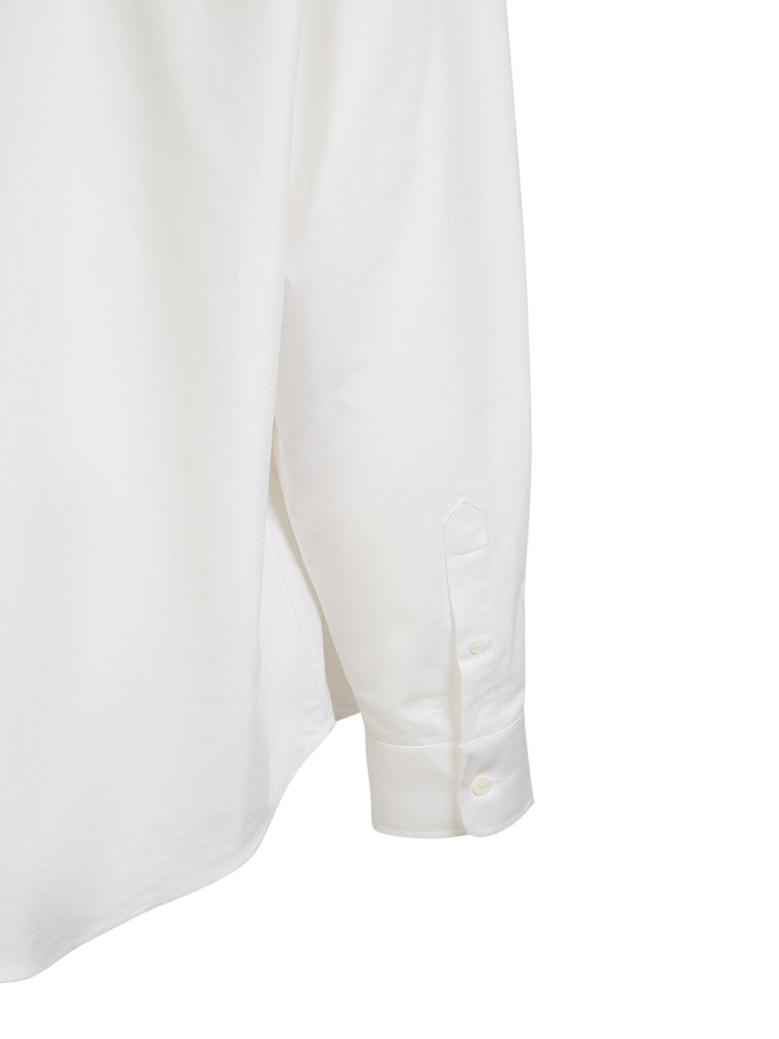 Shop Ami Alexandre Mattiussi Boxy Cotton Oxford Shirt In Natural White