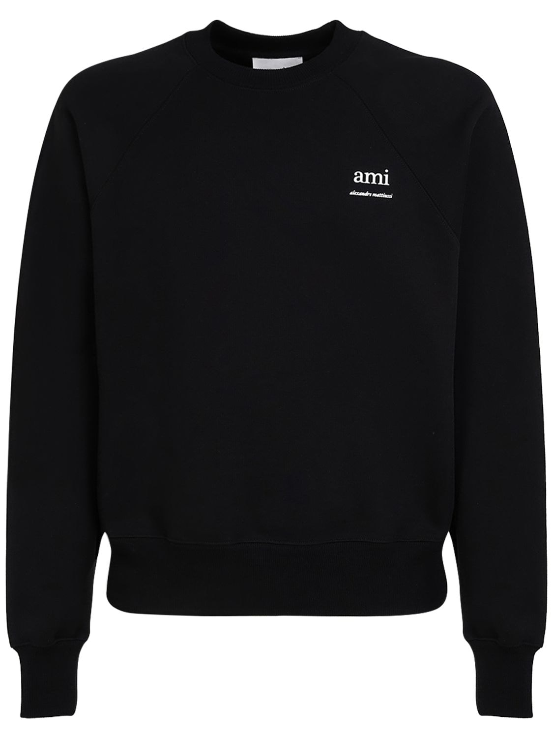 Ami Alexandre Mattiussi Logo Printed Boxy Sweatshirt In Black