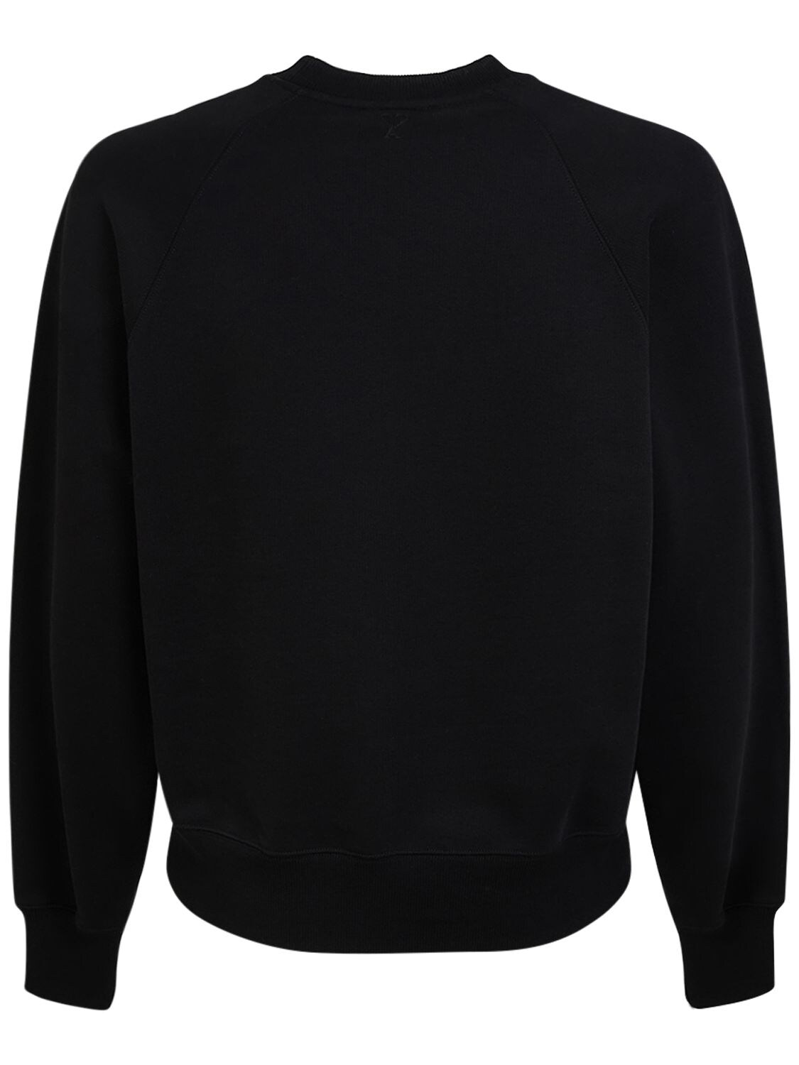 Shop Ami Alexandre Mattiussi Logo Printed Boxy Sweatshirt In Black