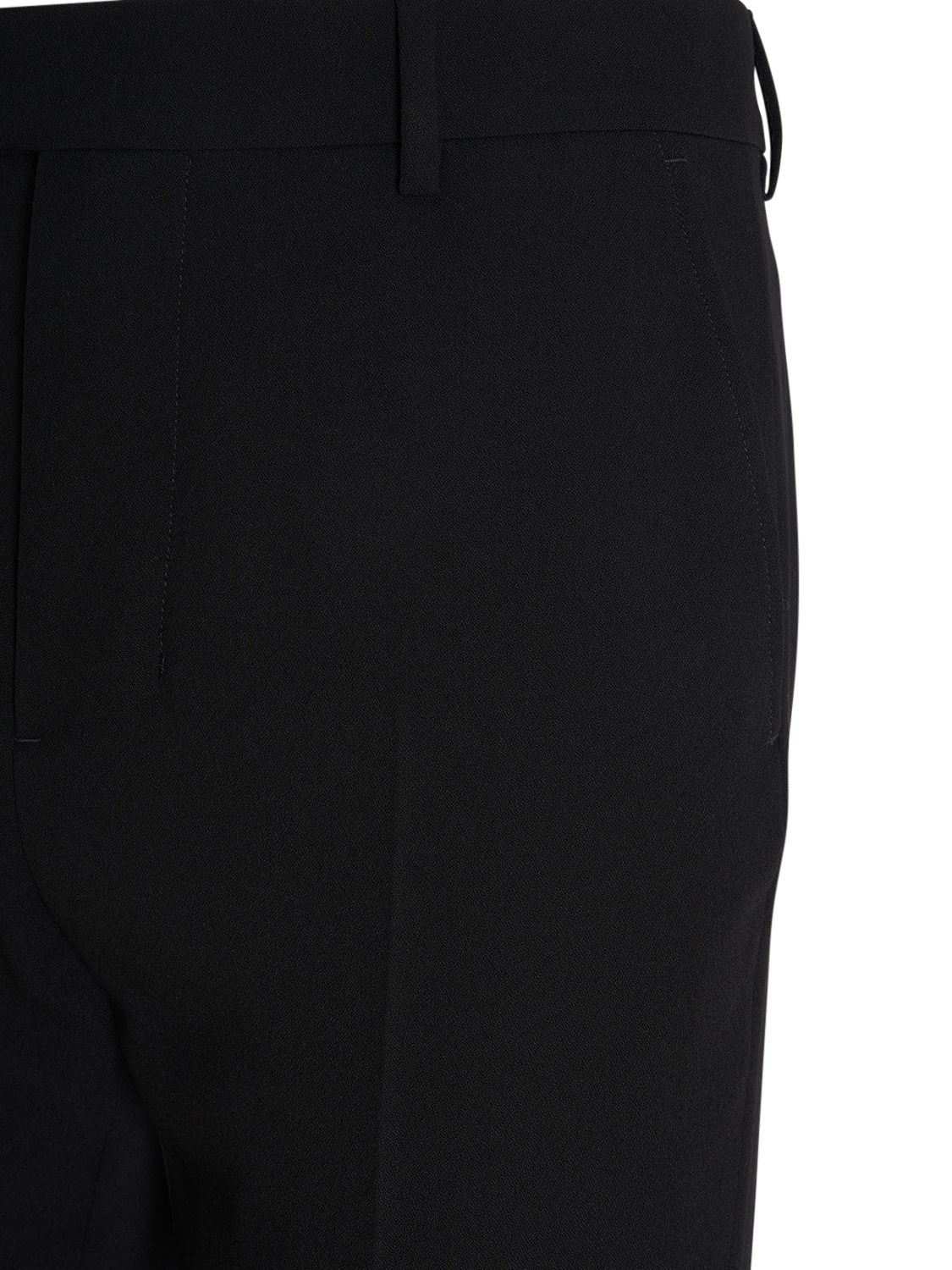 Shop Ami Alexandre Mattiussi Wool & Mohair Cigarette Pants In Black