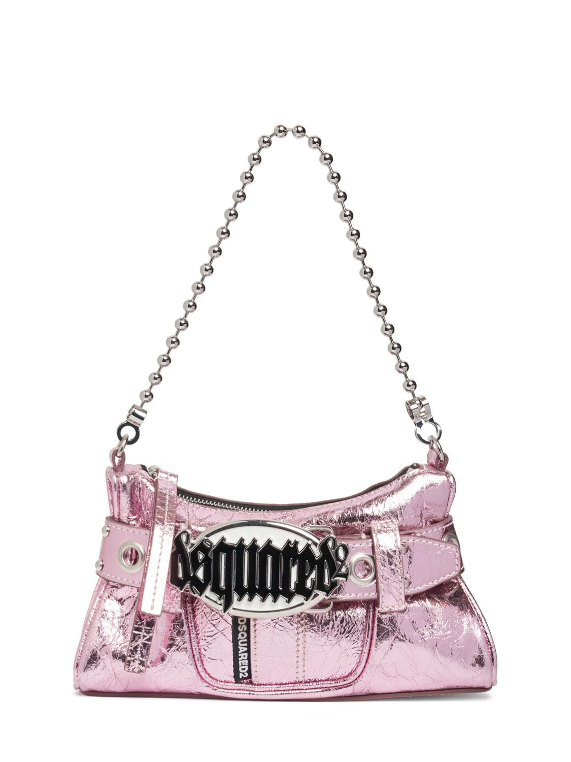Dsquared2 Gothic  Leather Shoulder Bag In Pink
