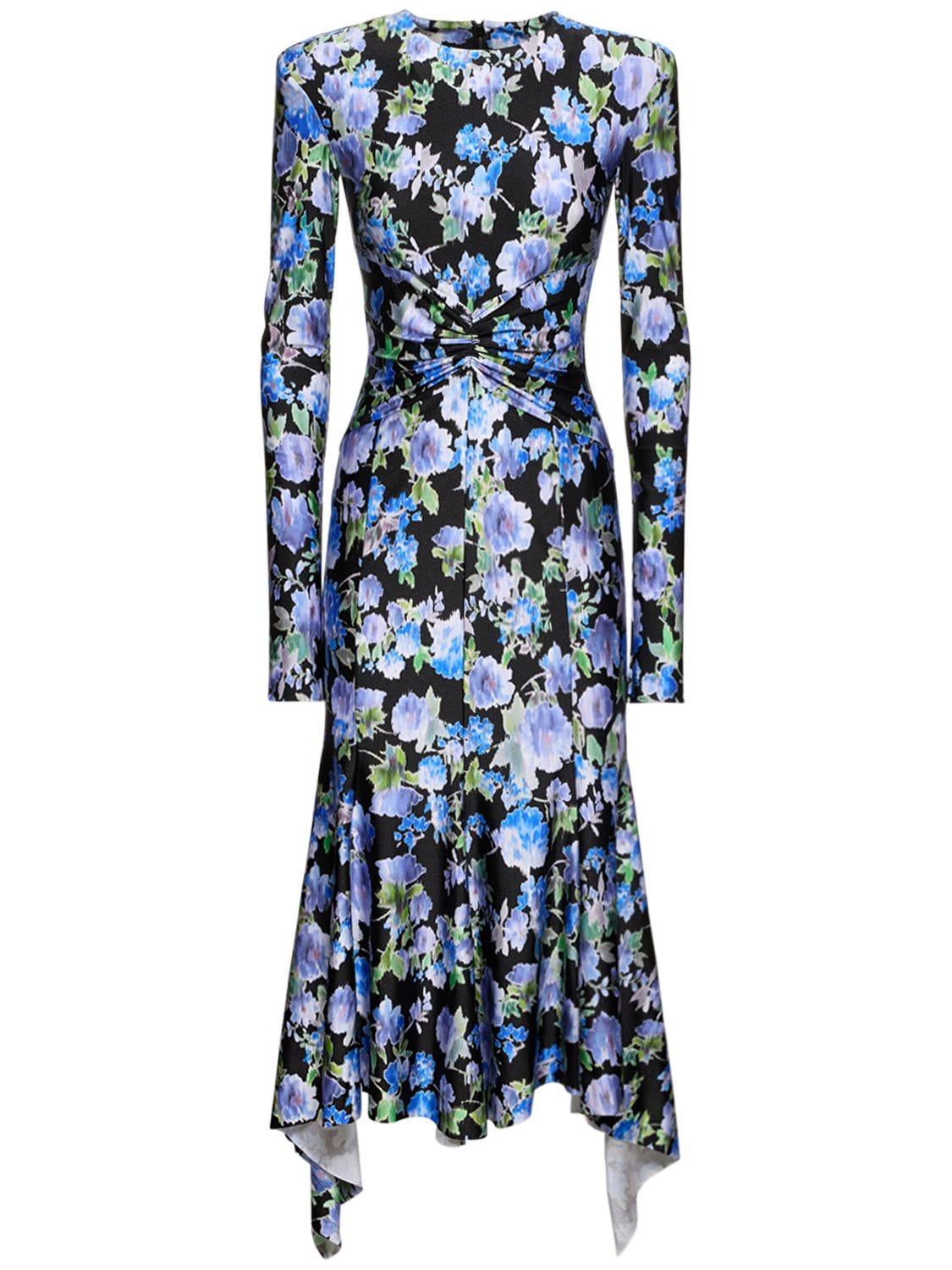 Image of Printed Lycra Midi Dress
