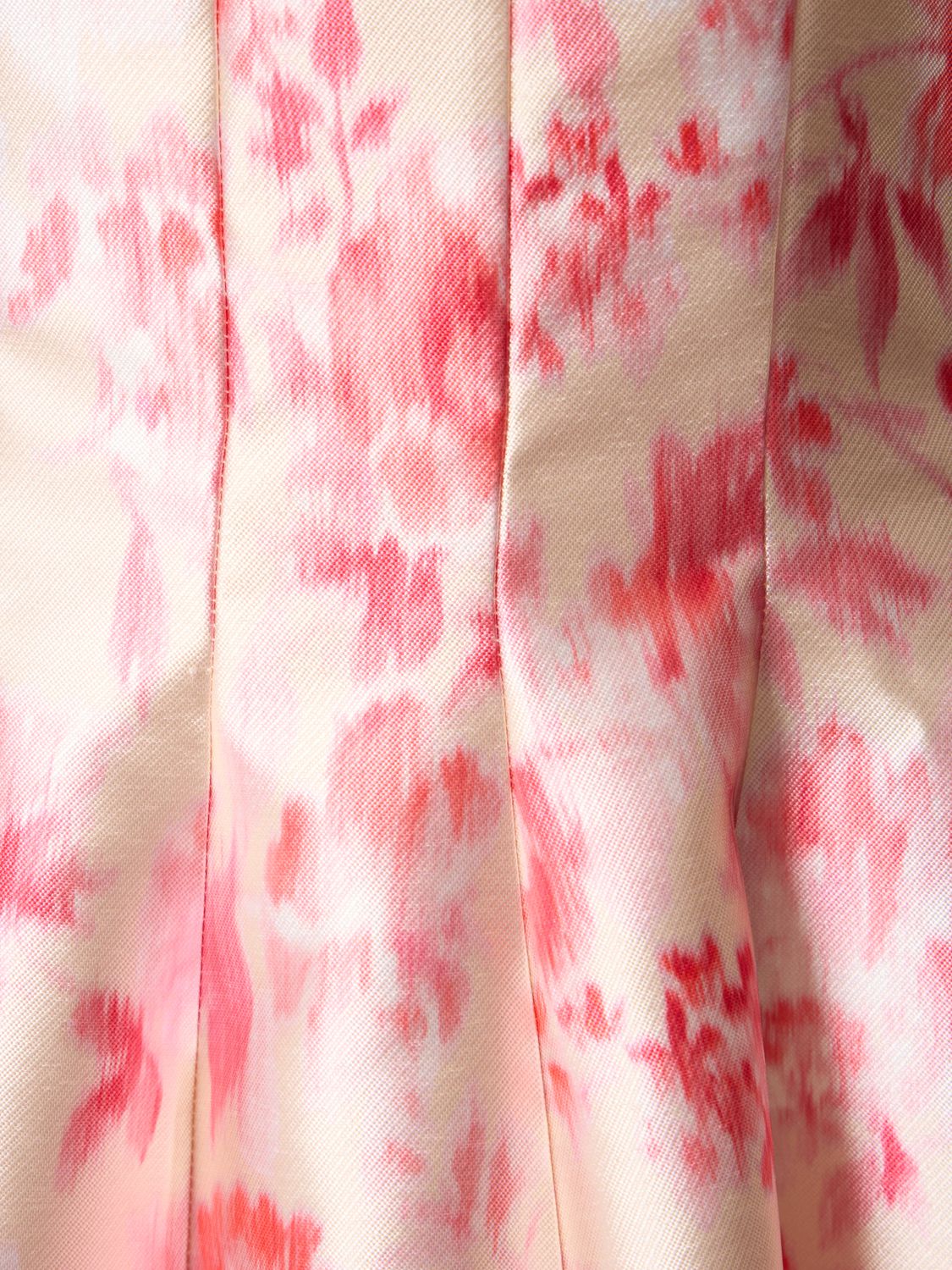 Shop Philosophy Di Lorenzo Serafini Radzmir Printed Strapless Midi Dress In Pink,weiss