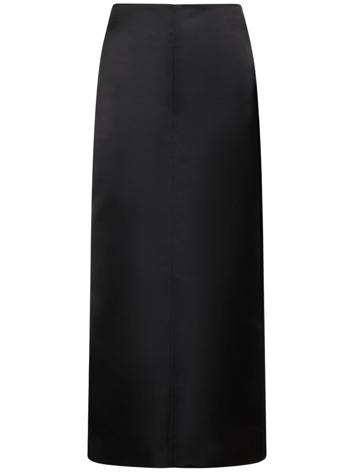 Image of Duchesse Satin Midi Skirt