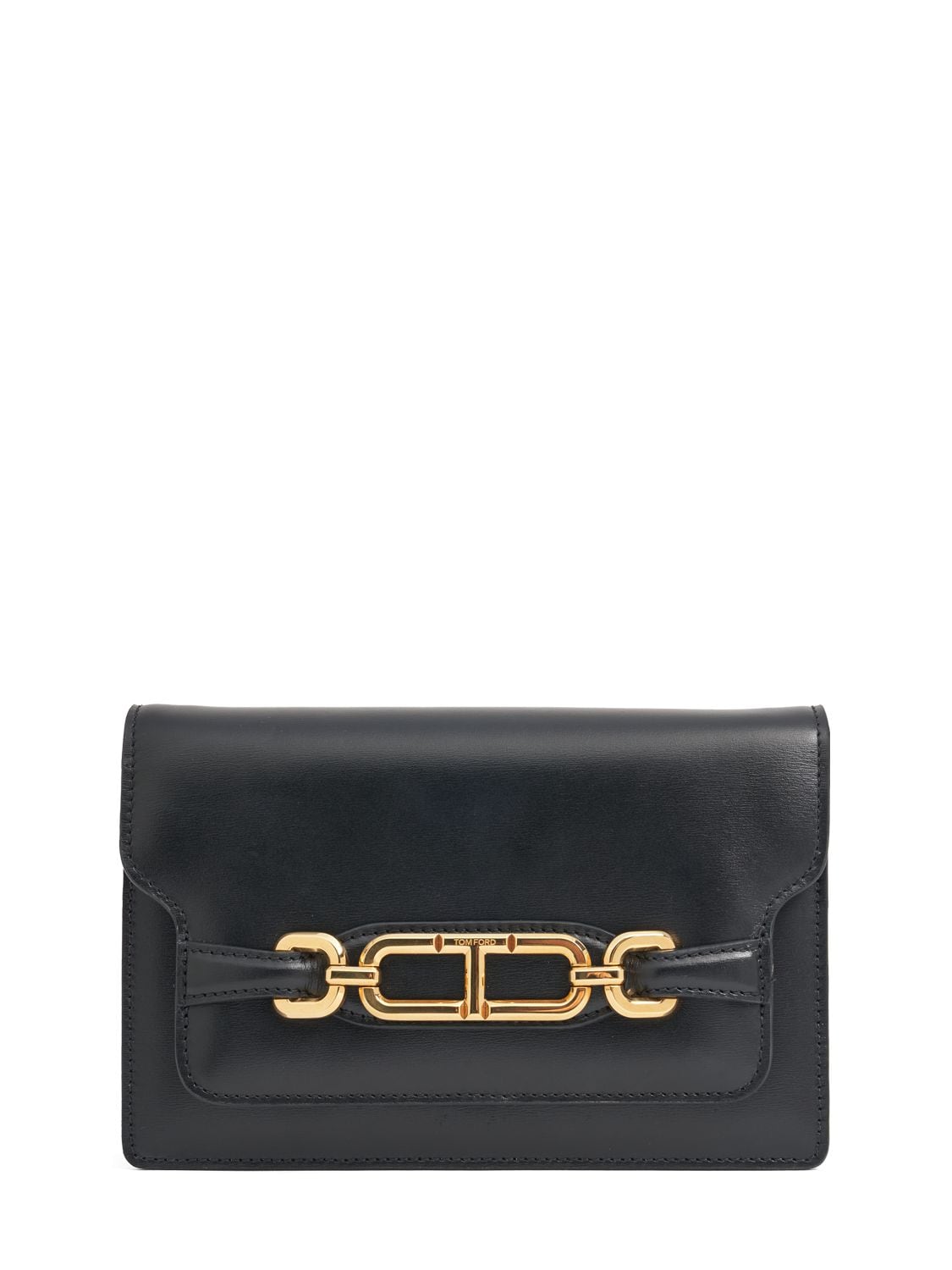 Tom Ford Small Whitney Box Leather Bag In Black