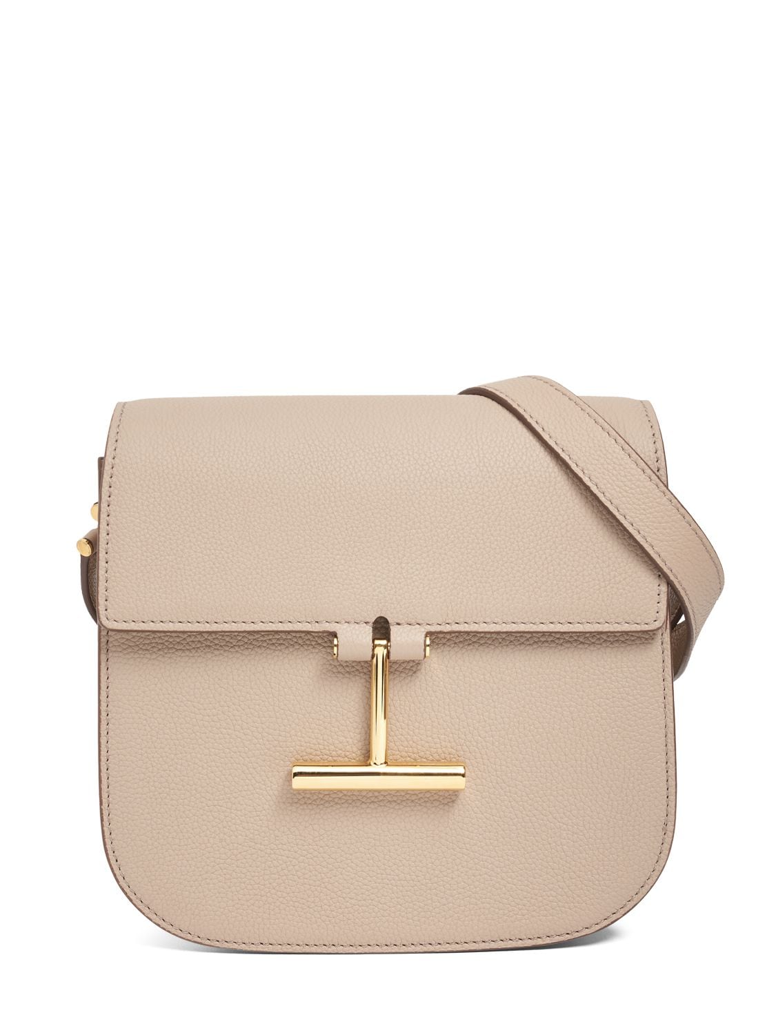Tom Ford Mini Leather Crossbody Bag In Silk Taupe