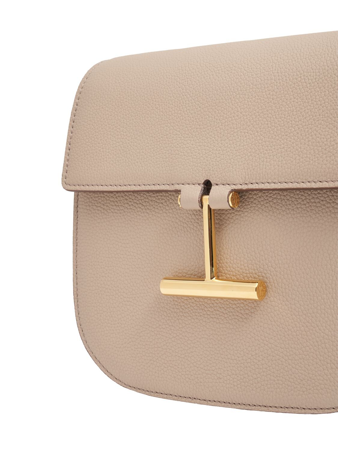 Shop Tom Ford Mini Tara Leather Crossbody Bag In Silk Taupe