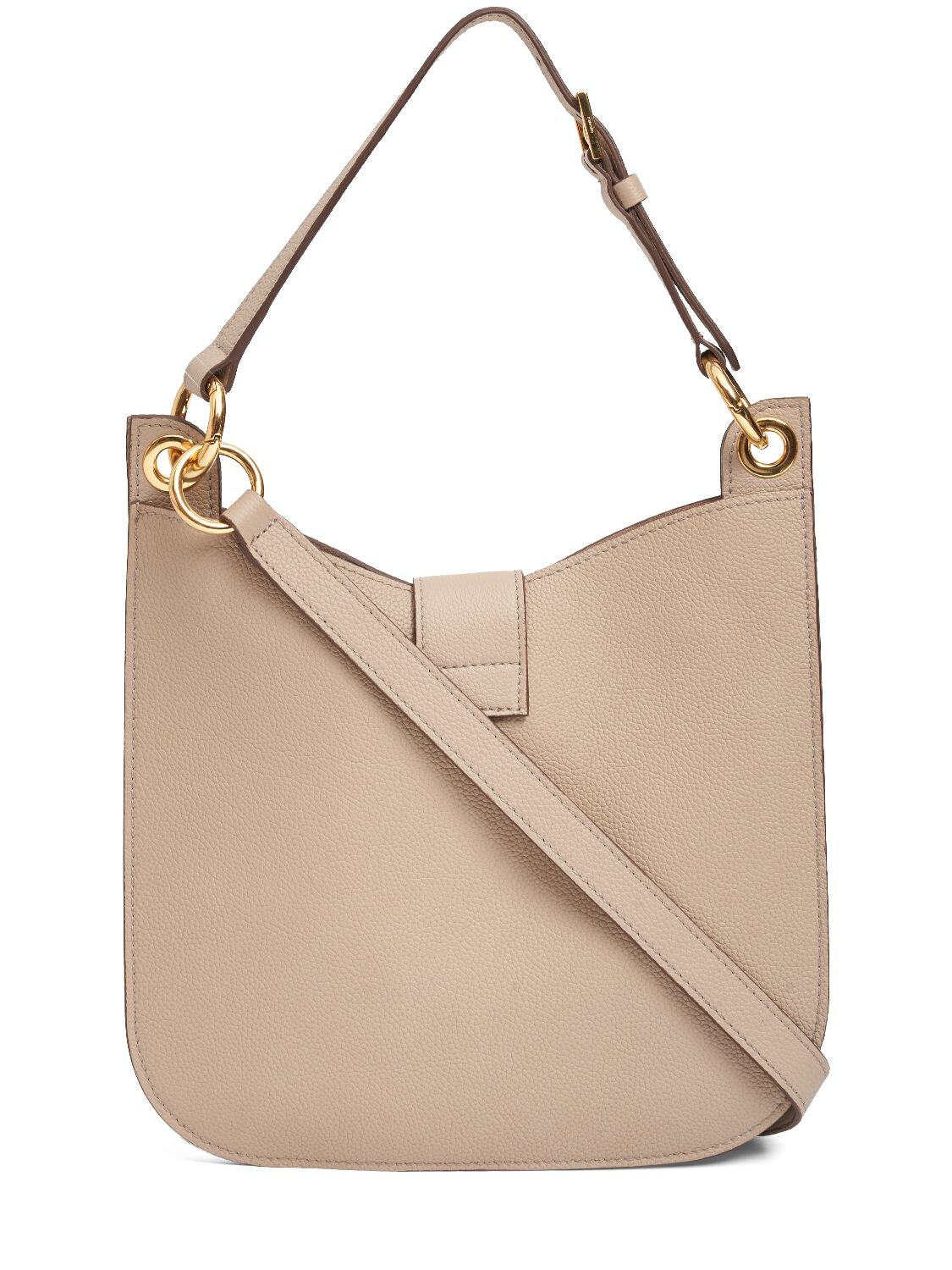 Shop Tom Ford Small Tara Leather Crossbody Bag In Silk Taupe